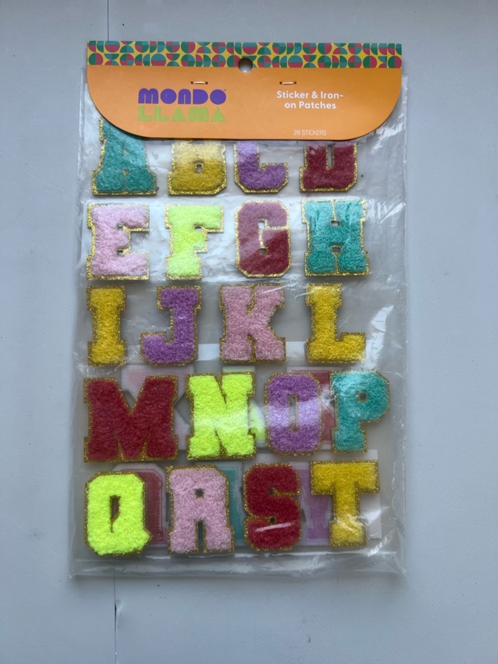 26ct Adhesive Letter Patches - Mondo Llama™